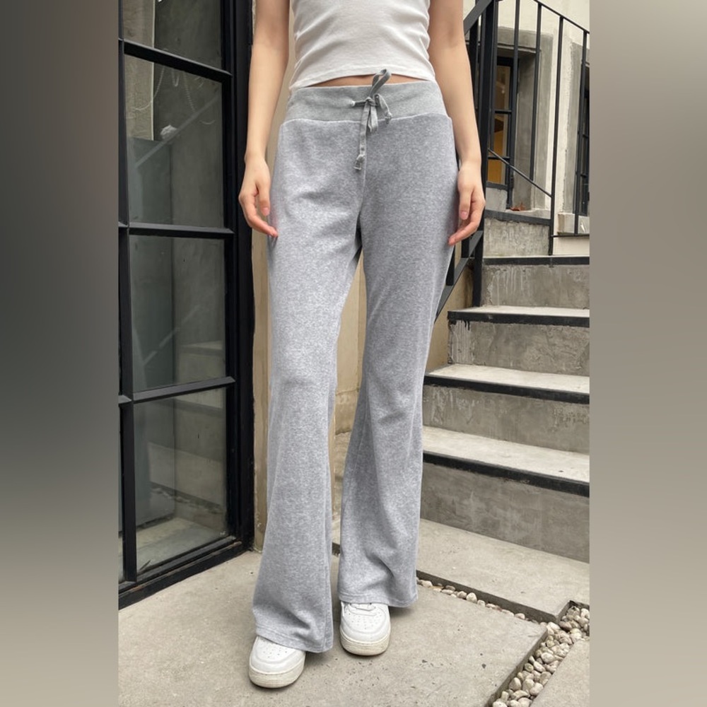 Brandy Melville Low Rise Gray Flare Leggings